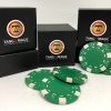 TUC Poker Chip Green plus 3 regular chips (PK002G) by Tango Magic - Trick